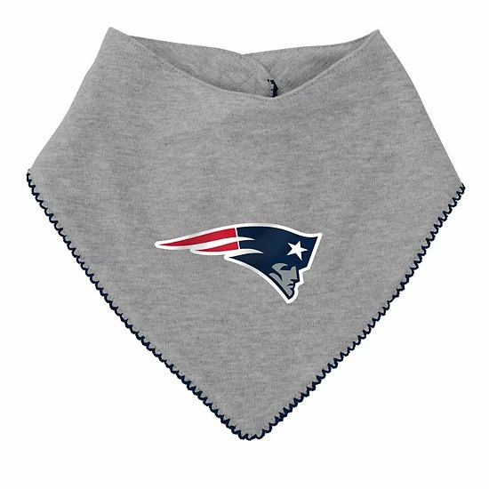 Outerstuff Girls Newborn & Infant Navy/Heathered Gray New England Patriots All The Love Bodysuit Bib & Booties Set 7 Outerstuff Girls Newborn & Infant Navy/Heathered Gray New England Patriots All The Love Bodysuit Bib & Booties Set - Image 5