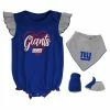 Outerstuff Girls Newborn & Infant Royal/Heathered Gray New York Giants All The Love Bodysuit Bib & Booties Set -Outerstuff shop unnamed file 2899