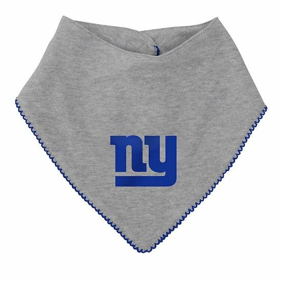 Outerstuff Girls Newborn & Infant Royal/Heathered Gray New York Giants All The Love Bodysuit Bib & Booties Set 7 Outerstuff Girls Newborn & Infant Royal/Heathered Gray New York Giants All The Love Bodysuit Bib & Booties Set - Image 5