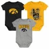 Outerstuff Infant Black/Gold/Heathered Gray Iowa Hawkeyes 3-Pack Game On Bodysuit Set 2 Outerstuff Infant Black/Gold/Heathered Gray Iowa Hawkeyes 3-Pack Game On Bodysuit Set -Outerstuff shop unnamed file 2904