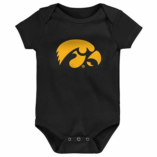 Outerstuff Infant Black/Gold/Heathered Gray Iowa Hawkeyes 3-Pack Game On Bodysuit Set 5 Outerstuff Infant Black/Gold/Heathered Gray Iowa Hawkeyes 3-Pack Game On Bodysuit Set - Image 3