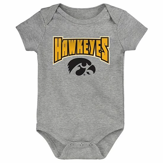 Outerstuff Infant Black/Gold/Heathered Gray Iowa Hawkeyes 3-Pack Game On Bodysuit Set 7 Outerstuff Infant Black/Gold/Heathered Gray Iowa Hawkeyes 3-Pack Game On Bodysuit Set - Image 5