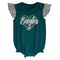 Outerstuff Girls Newborn & Infant Midnight Green/Heathered Gray Philadelphia Eagles All The Love Bodysuit Bib & Booties Set 9 Outerstuff Girls Newborn & Infant Midnight Green/Heathered Gray Philadelphia Eagles All The Love Bodysuit Bib & Booties Set -Outerstuff shop unnamed file 2911