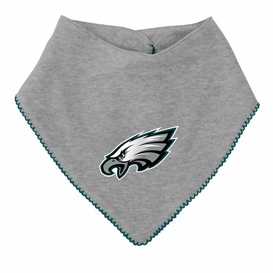 Outerstuff Girls Newborn & Infant Midnight Green/Heathered Gray Philadelphia Eagles All The Love Bodysuit Bib & Booties Set 7 Outerstuff Girls Newborn & Infant Midnight Green/Heathered Gray Philadelphia Eagles All The Love Bodysuit Bib & Booties Set - Image 5