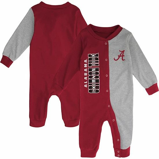 Outerstuff Infant Crimson/Gray Alabama Crimson Tide Halftime Two-Tone Sleeper 4 Outerstuff Infant Crimson/Gray Alabama Crimson Tide Halftime Two-Tone Sleeper - Image 2