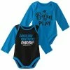 Outerstuff Newborn & Infant Blue/Black Carolina Panthers Little Player Long Sleeve 2-Pack Bodysuit Set