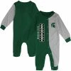 Outerstuff Infant Green/Gray Michigan State Spartans Halftime Two-Tone Sleeper -Outerstuff shop unnamed file 2937