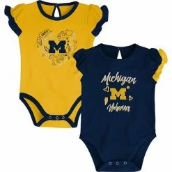 Outerstuff Girls Newborn & Infant Navy/Maize Michigan Wolverines Too Much Love Two-Piece Bodysuit Set 7 Outerstuff Girls Newborn & Infant Navy/Maize Michigan Wolverines Too Much Love Two-Piece Bodysuit Set -Outerstuff shop unnamed file 2952