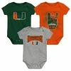 Outerstuff Infant Green/Orange/Heathered Gray Miami Hurricanes 3-Pack Game On Bodysuit Set 1 Outerstuff Infant Green/Orange/Heathered Gray Miami Hurricanes 3-Pack Game On Bodysuit Set -Outerstuff shop unnamed file 2955