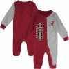 Outerstuff Newborn & Infant Crimson/Heather Gray Alabama Crimson Tide Half Time Two-Tone Long Sleeve Full-Snap Jumper -Outerstuff shop unnamed file 2964