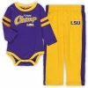 Outerstuff Infant Purple/Gold LSU Tigers Little Kicker Long Sleeve Bodysuit And Sweatpants Set -Outerstuff shop unnamed file 2974