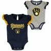 Outerstuff Newborn & Infant Navy/Heathered Gray Milwaukee Brewers Scream & Shout Two-Pack Bodysuit Set -Outerstuff shop unnamed file 2989