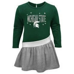 Outerstuff Girls Infant Green/Heathered Gray Michigan State Spartans Heart To Heart French Terry Dress 8 Outerstuff Girls Infant Green/Heathered Gray Michigan State Spartans Heart To Heart French Terry Dress -Outerstuff shop unnamed file 2996