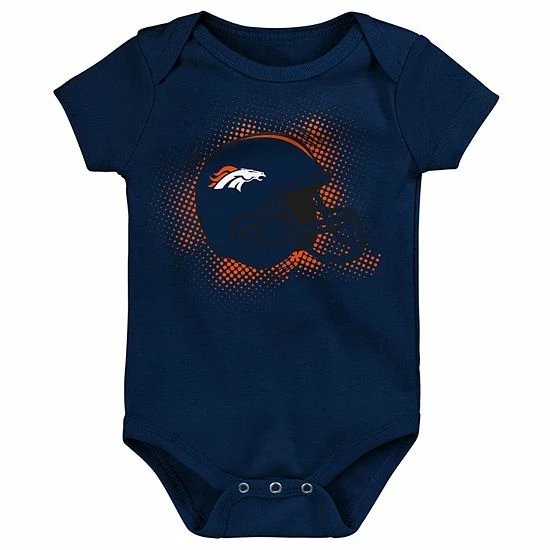 Outerstuff Infant Orange/Navy/Heathered Gray Denver Broncos 3-Pack Game On Bodysuit Set 6 Outerstuff Infant Orange/Navy/Heathered Gray Denver Broncos 3-Pack Game On Bodysuit Set - Image 4