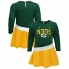 Outerstuff Girls Infant Green/Gold Green Bay Packers Heart To Heart Jersey Tri-Blend Dress