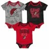 Outerstuff Infant Red/Black/Heathered Gray Portland Trail Blazers Game Time Three-Piece Bodysuit Set