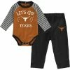 Outerstuff Infant Texas Orange/Black Texas Longhorns Touchdown 2.0 Raglan Long Sleeve Bodysuit & Pants Set
