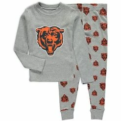 Outerstuff Toddler Heathered Gray Chicago Bears Sleep Set