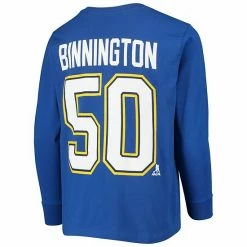 Outerstuff Youth Jordan Binnington Blue St. Louis Blues Authentic Stack Long Sleeve Name & Number T-Shirt -Outerstuff shop unnamed file 3094