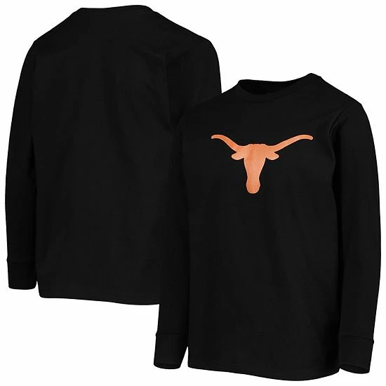 Outerstuff Youth Black Texas Longhorns Primary Logo Long Sleeve T-Shirt 4 Outerstuff Youth Black Texas Longhorns Primary Logo Long Sleeve T-Shirt - Image 2