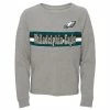 Outerstuff Juniors Heathered Gray Philadelphia Eagles All Striped Up Raglan Long Sleeve T-Shirt 1 Outerstuff Juniors Heathered Gray Philadelphia Eagles All Striped Up Raglan Long Sleeve T-Shirt -Outerstuff shop unnamed file 313