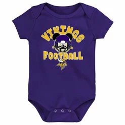 Outerstuff Newborn Purple Minnesota Vikings Disney Lil Champ Bodysuit