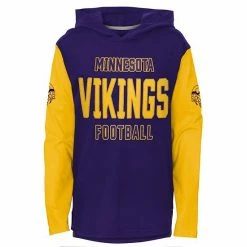Outerstuff Youth Purple Minnesota Vikings Heritage Long Sleeve Hoodie T-Shirt
