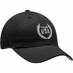 Outerstuff Men's Black Team USA Latitude Structured Adjustable Hat -Outerstuff shop unnamed file 3169