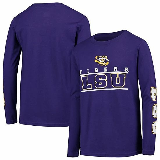 Outerstuff Youth Purple LSU Tigers Transition Two-Hit Long Sleeve T-Shirt 4 Outerstuff Youth Purple LSU Tigers Transition Two-Hit Long Sleeve T-Shirt - Image 2