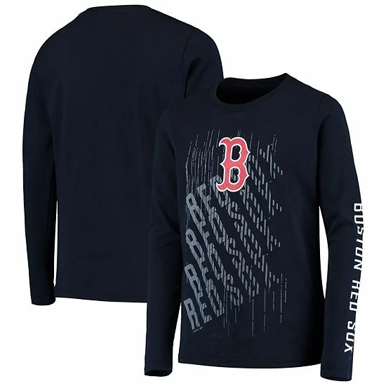 Outerstuff Youth Navy Boston Red Sox Score Long Sleeve T-Shirt 3 Outerstuff Youth Navy Boston Red Sox Score Long Sleeve T-Shirt
