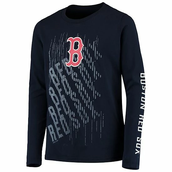 Outerstuff Youth Navy Boston Red Sox Score Long Sleeve T-Shirt 4 Outerstuff Youth Navy Boston Red Sox Score Long Sleeve T-Shirt - Image 2