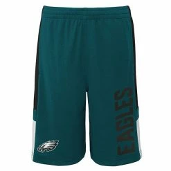 Outerstuff Youth Midnight Green Philadelphia Eagles Lateral Mesh Performance Shorts