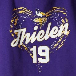 Outerstuff Girls Youth Adam Thielen Purple Minnesota Vikings Sonic Heart Player Name & Number Dolman T-Shirt -Outerstuff shop unnamed file 3239