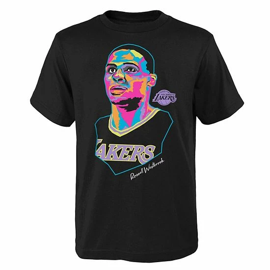 Outerstuff Youth Russell Westbrook Black Los Angeles Lakers Artist Series T-Shirt 3 Outerstuff Youth Russell Westbrook Black Los Angeles Lakers Artist Series T-Shirt