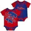 Outerstuff Infant Red/Royal Philadelphia Phillies Double 2-Pack Bodysuit Set