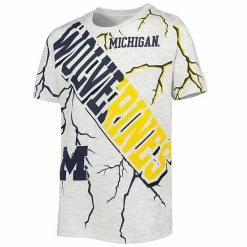Outerstuff Youth White Michigan Wolverines Highlight Lightning Print Oversized T-Shirt -Outerstuff shop unnamed file 3325
