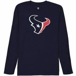 Outerstuff Houston Texans Youth Team Logo Long Sleeve T-Shirt - Navy Blue