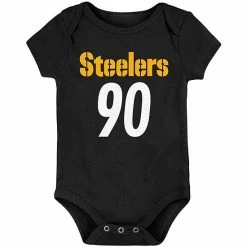 Outerstuff Infant T.J. Watt Black Pittsburgh Steelers Mainliner Player Name & Number Bodysuit -Outerstuff shop unnamed file 3371