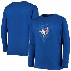 Outerstuff Youth Royal Toronto Blue Jays Platinum Logo Long Sleeve T-Shirt