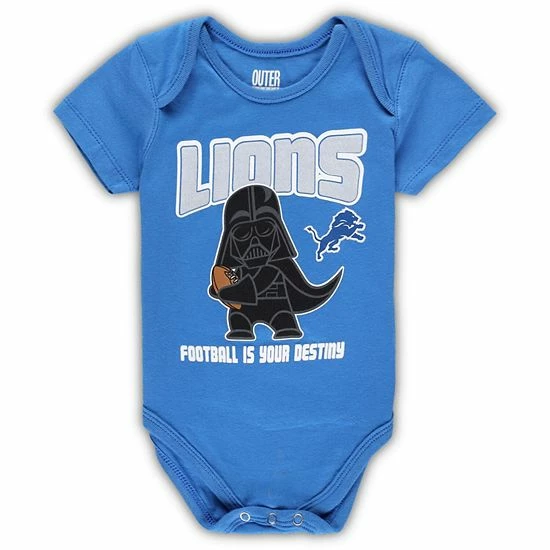 Outerstuff Newborn Blue Detroit Lions Star Wars Stay On Target Bodysuit 3 Outerstuff Newborn Blue Detroit Lions Star Wars Stay On Target Bodysuit