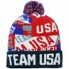 Outerstuff Youth Navy/Red Team USA Patchwork Collage Cuffed Knit Hat With Pom -Outerstuff shop unnamed file 3489