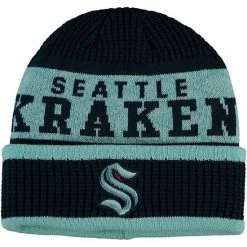 Outerstuff Youth Deep Sea Blue Seattle Kraken Puck Pattern Cuffed Knit Hat -Outerstuff shop unnamed file 3539
