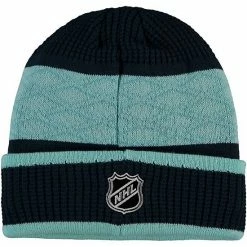 Outerstuff Youth Deep Sea Blue Seattle Kraken Puck Pattern Cuffed Knit Hat -Outerstuff shop unnamed file 3540