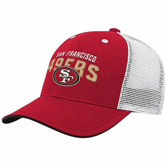 Outerstuff Youth Scarlet/White San Francisco 49ers Core Lockup Snapback Hat 3 Outerstuff Youth Scarlet/White San Francisco 49ers Core Lockup Snapback Hat