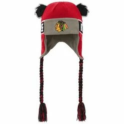 Outerstuff Youth Red Chicago Blackhawks Wordmark Ears Trooper Knit Hat