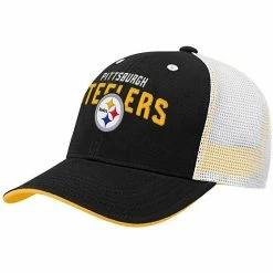 Outerstuff Preschool Black/White Pittsburgh Steelers Core Lockup Mesh Back Snapback Hat