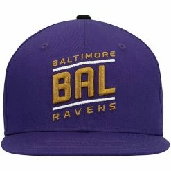 Alternative view of Outerstuff Youth Purple Baltimore Ravens Team Code Adjustable Snapback Hat