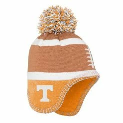 Outerstuff Youth Brown Tennessee Volunteers Football Head Knit Hat With Pom