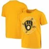 Outerstuff Youth Gold Milwaukee Brewers Digi-Ball T-Shirt