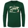 Outerstuff Youth Green Minnesota Wild Authentic Pro Secondary Logo Long Sleeve T-Shirt